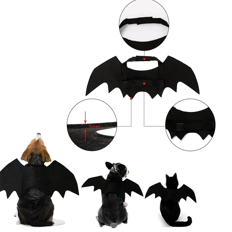 Halloween Costume for Dogs Pet Bat Wings Cat Dog Bat Costume Wings Dress up Pet Accessories Party Pet Costume Puppy Wing