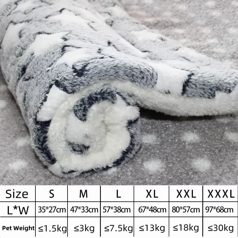 Flannel Pet Mat Dog Bed Cat Bed Thicken Sleeping Mat Dog Blanket Mat for Puppy Kitten Pet Dog Bed for Small Large Dogs Pet Rug