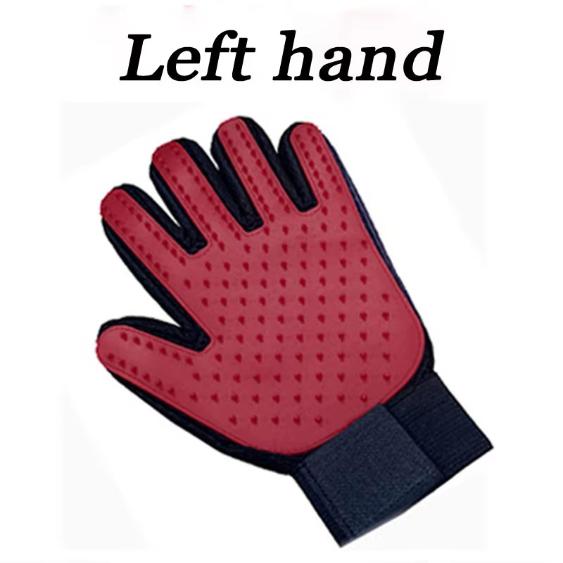 Dog Cat Pet Combs Grooming Deshedding Brush Gloves Effective Cleaning Back Massage Animal Bathing Hair Removal