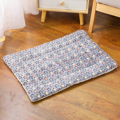 Flannel Pet Mat Dog Bed Cat Bed Thicken Sleeping Mat Dog Blanket Mat for Puppy Kitten Pet Dog Bed for Small Large Dogs Pet Rug