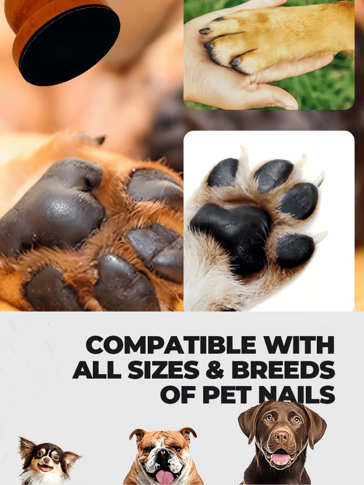 1Pc Wooden Pet Nail File, Dog Grooming Tool ,Household Detachable Claw Grinder Nail Scraper,Abrasive Can Be Replaced