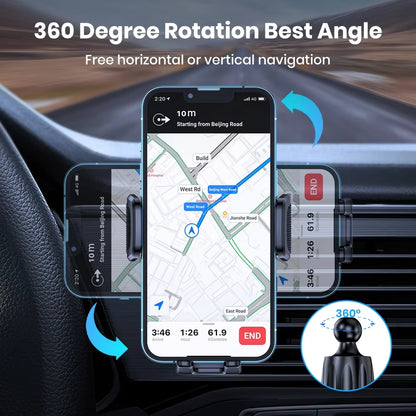 Car Phone Holder Air Vent Mount for Iphone 15 14 Pro Max & All Smartphones | Universal Cradle