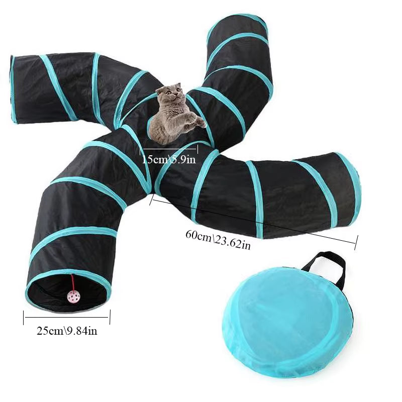 5/4/3Holes Pet Cat Tunnel Funny Toys for Cats Foldable Cat Toys Interactive Cat Rabbit Animal Play Games Tunnel Chat Pet Product