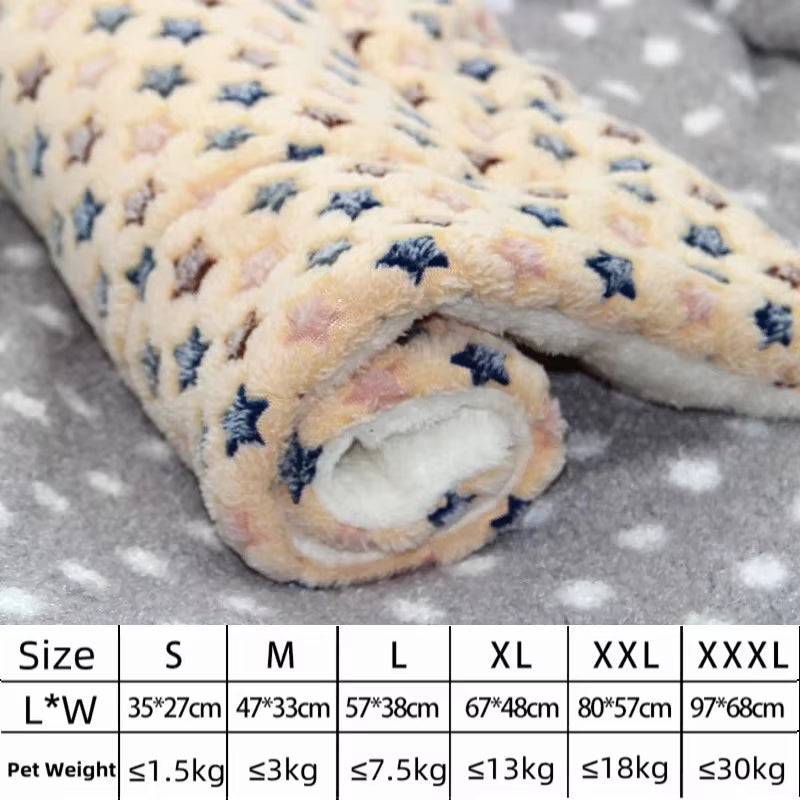Flannel Pet Mat Dog Bed Cat Bed Thicken Sleeping Mat Dog Blanket Mat for Puppy Kitten Pet Dog Bed for Small Large Dogs Pet Rug