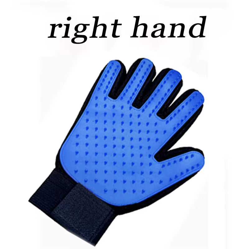 Dog Cat Pet Combs Grooming Deshedding Brush Gloves Effective Cleaning Back Massage Animal Bathing Hair Removal
