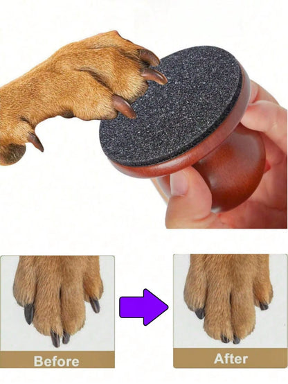 1Pc Wooden Pet Nail File, Dog Grooming Tool ,Household Detachable Claw Grinder Nail Scraper,Abrasive Can Be Replaced