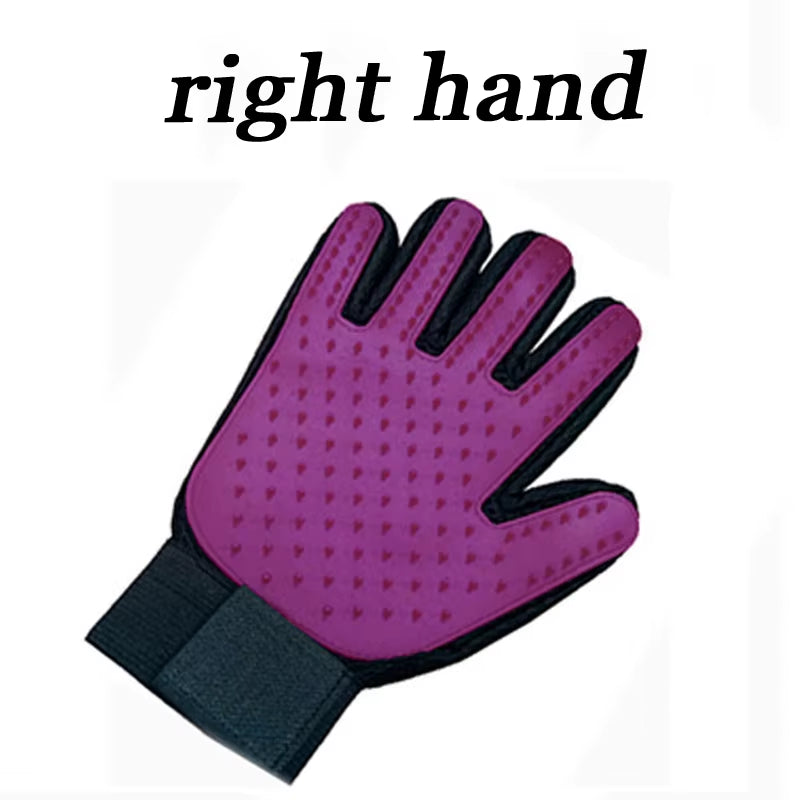 Dog Cat Pet Combs Grooming Deshedding Brush Gloves Effective Cleaning Back Massage Animal Bathing Hair Removal