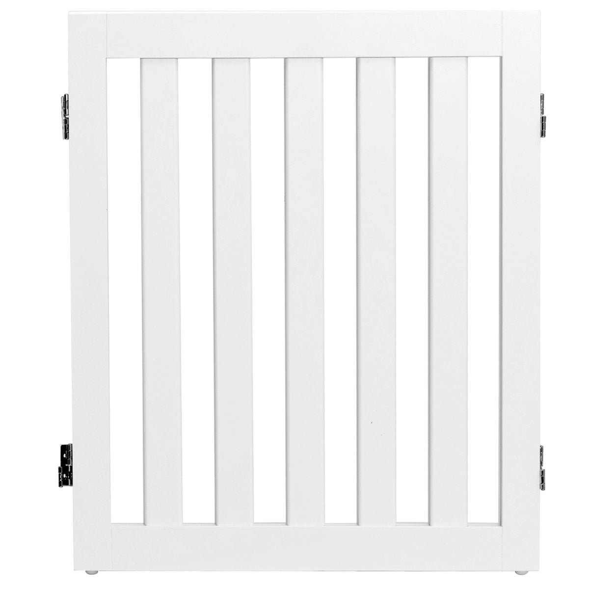 Cerca 2 Paneles Plegable Para Mascotas Valla De Madera Para Perros Puerta De Seguridad Barrera Expandible Blanco
