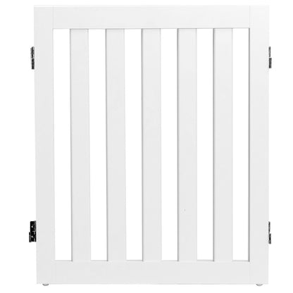 Cerca 2 Paneles Plegable Para Mascotas Valla De Madera Para Perros Puerta De Seguridad Barrera Expandible Blanco
