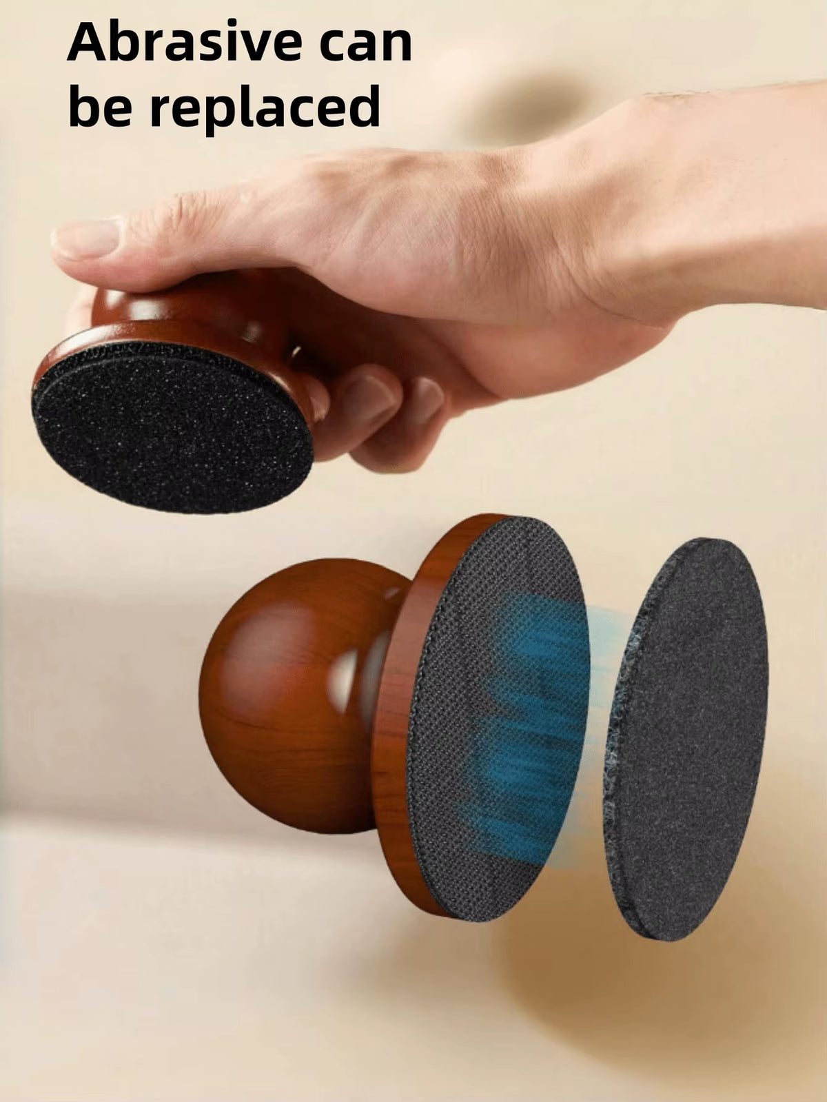 1Pc Wooden Pet Nail File, Dog Grooming Tool ,Household Detachable Claw Grinder Nail Scraper,Abrasive Can Be Replaced
