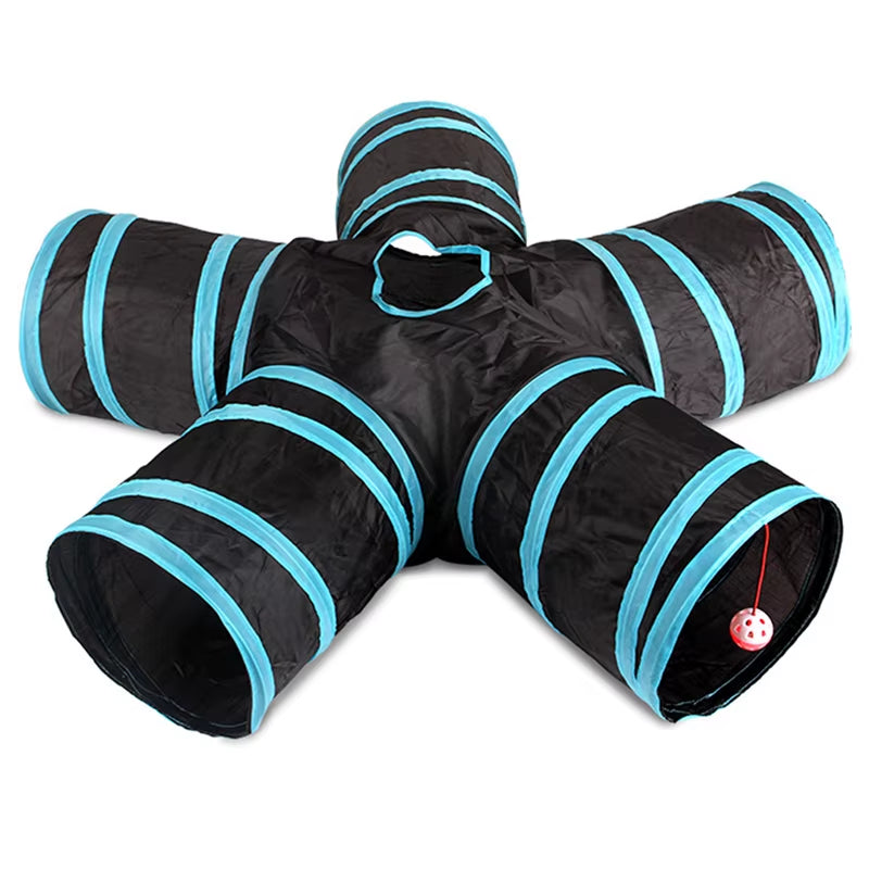5/4/3Holes Pet Cat Tunnel Funny Toys for Cats Foldable Cat Toys Interactive Cat Rabbit Animal Play Games Tunnel Chat Pet Product