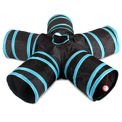 5/4/3Holes Pet Cat Tunnel Funny Toys for Cats Foldable Cat Toys Interactive Cat Rabbit Animal Play Games Tunnel Chat Pet Product