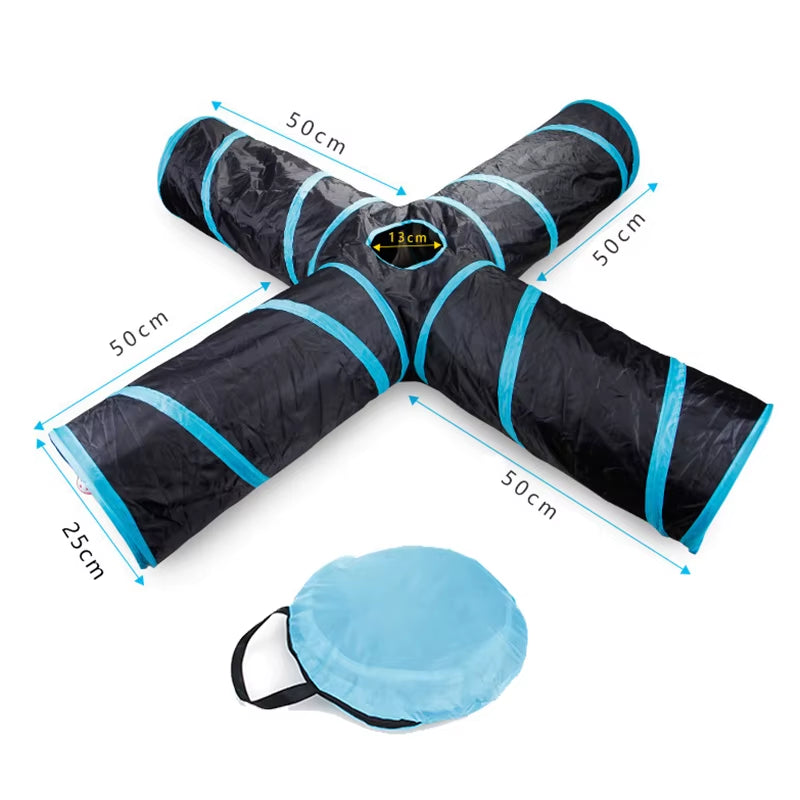 5/4/3Holes Pet Cat Tunnel Funny Toys for Cats Foldable Cat Toys Interactive Cat Rabbit Animal Play Games Tunnel Chat Pet Product