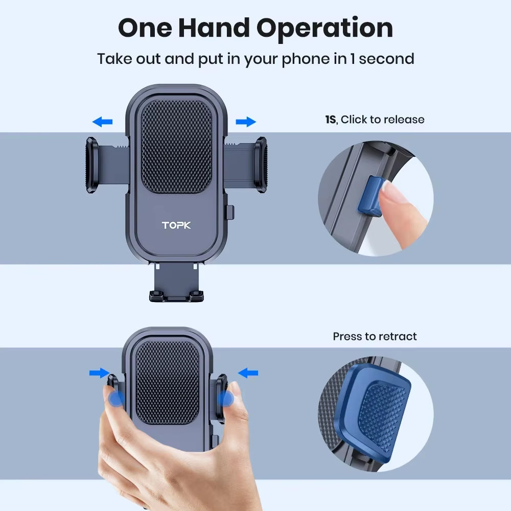 Car Phone Holder Air Vent Mount for Iphone 15 14 Pro Max & All Smartphones | Universal Cradle