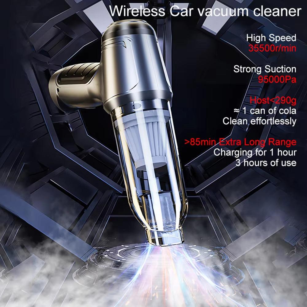 Car Vacuum Cleaner 95000PA Strong Suction Handheld Wireless Vacuum Cleaner for Car Household Portable Vacuum Cleaner Blower